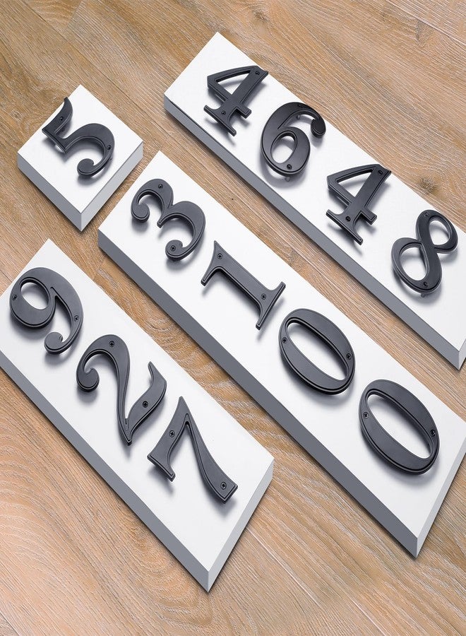 Emotionlite House Numbers 6, Emotionlite House Address Numbers, Black Large Modern House Numbers for Outside, Metal Mailbox Number, 5" Zinc Alloy Style - Image 2
